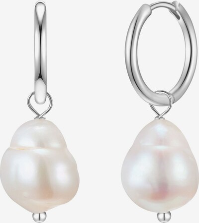 Glanzstücke München Boucles d'oreilles en argent / blanc perle, Vue avec produit