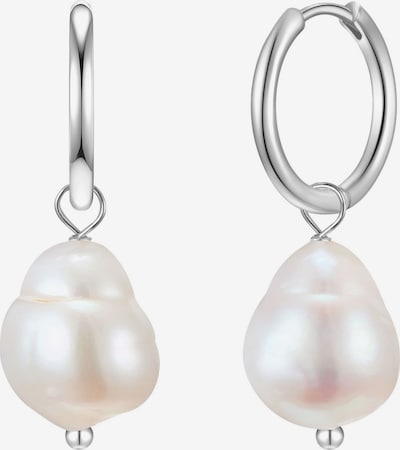 Glanzstücke München Ohrringe in silber / perlweiß, Produktansicht