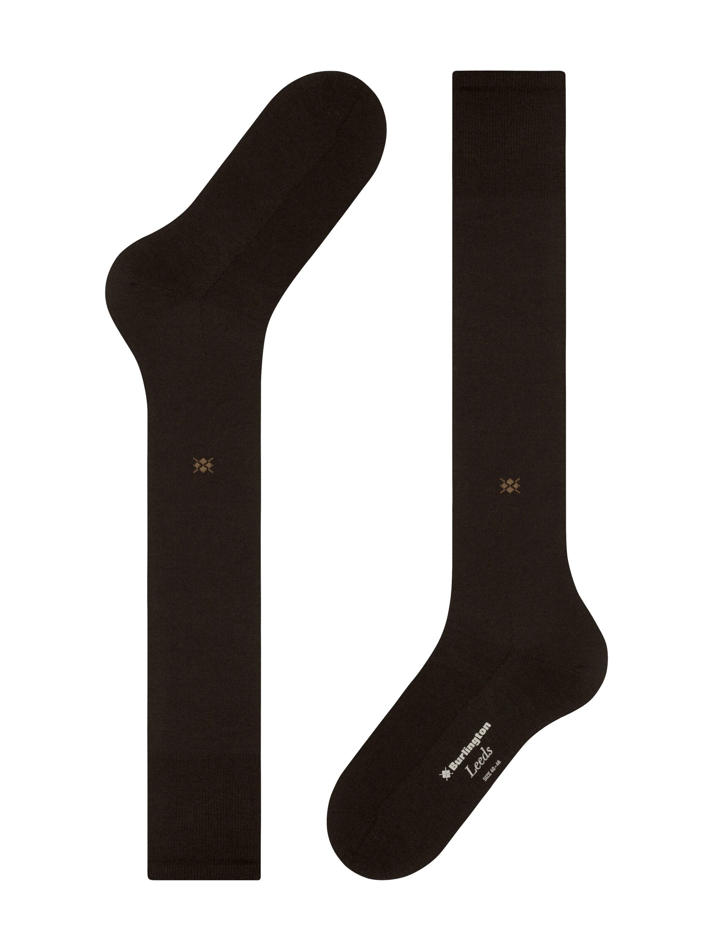 BURLINGTON Knee High Socks 'Leeds' in Brown