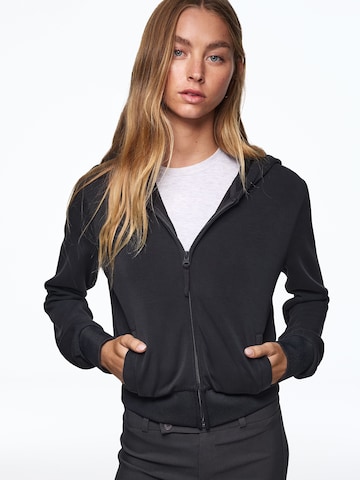 Bershka Sweatvest in Grijs: voorkant