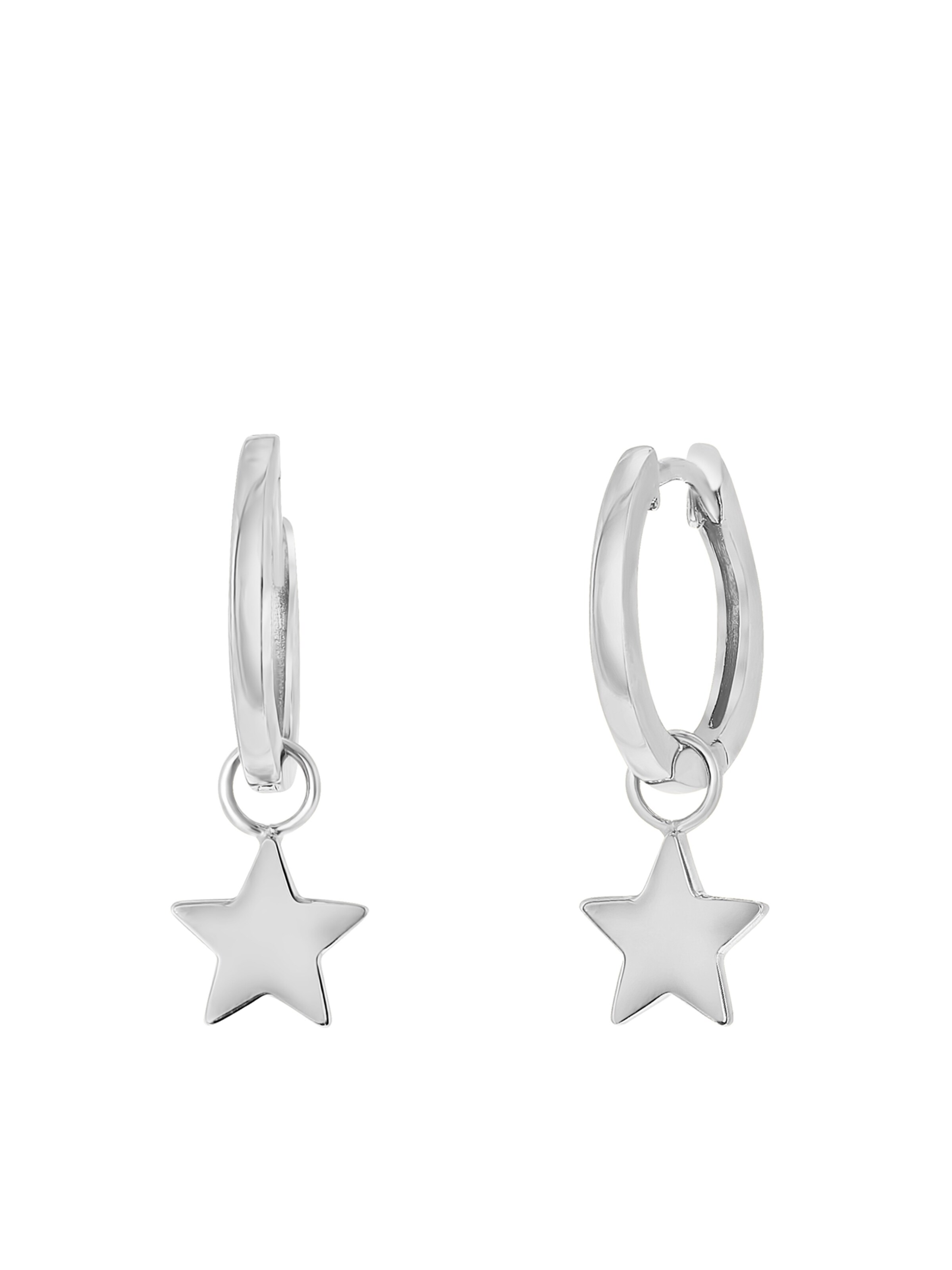 Lucardi Earrings in Silver: front