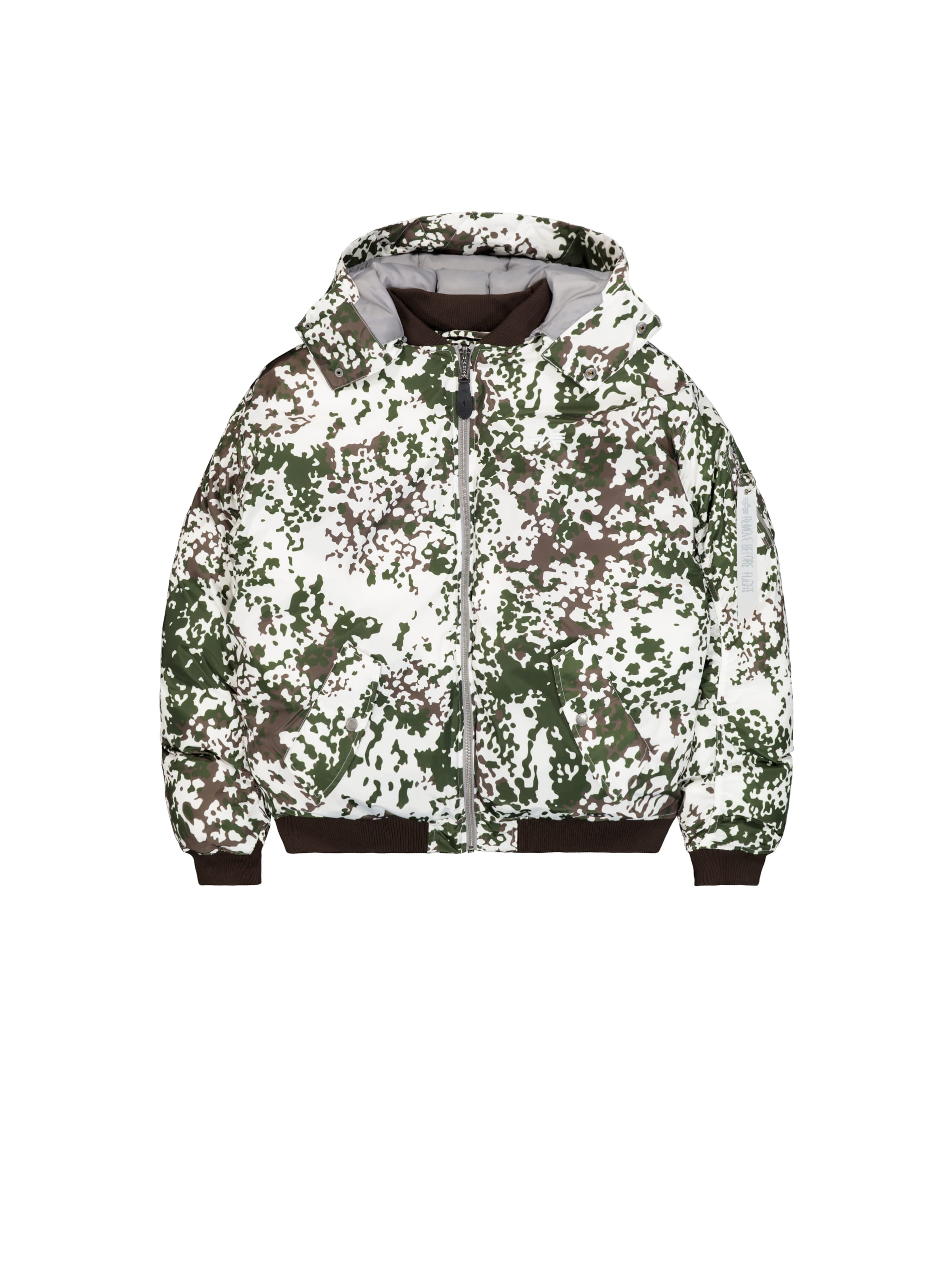 ALPHA INDUSTRIES Winter Jacket 'MA-1' in White: front