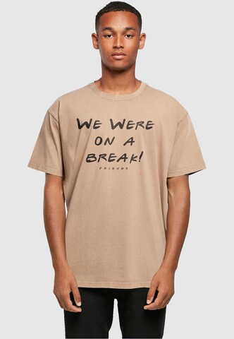 ABSOLUTE CULT Shirt 'Friends - We Were On A Break' in Beige: voorkant