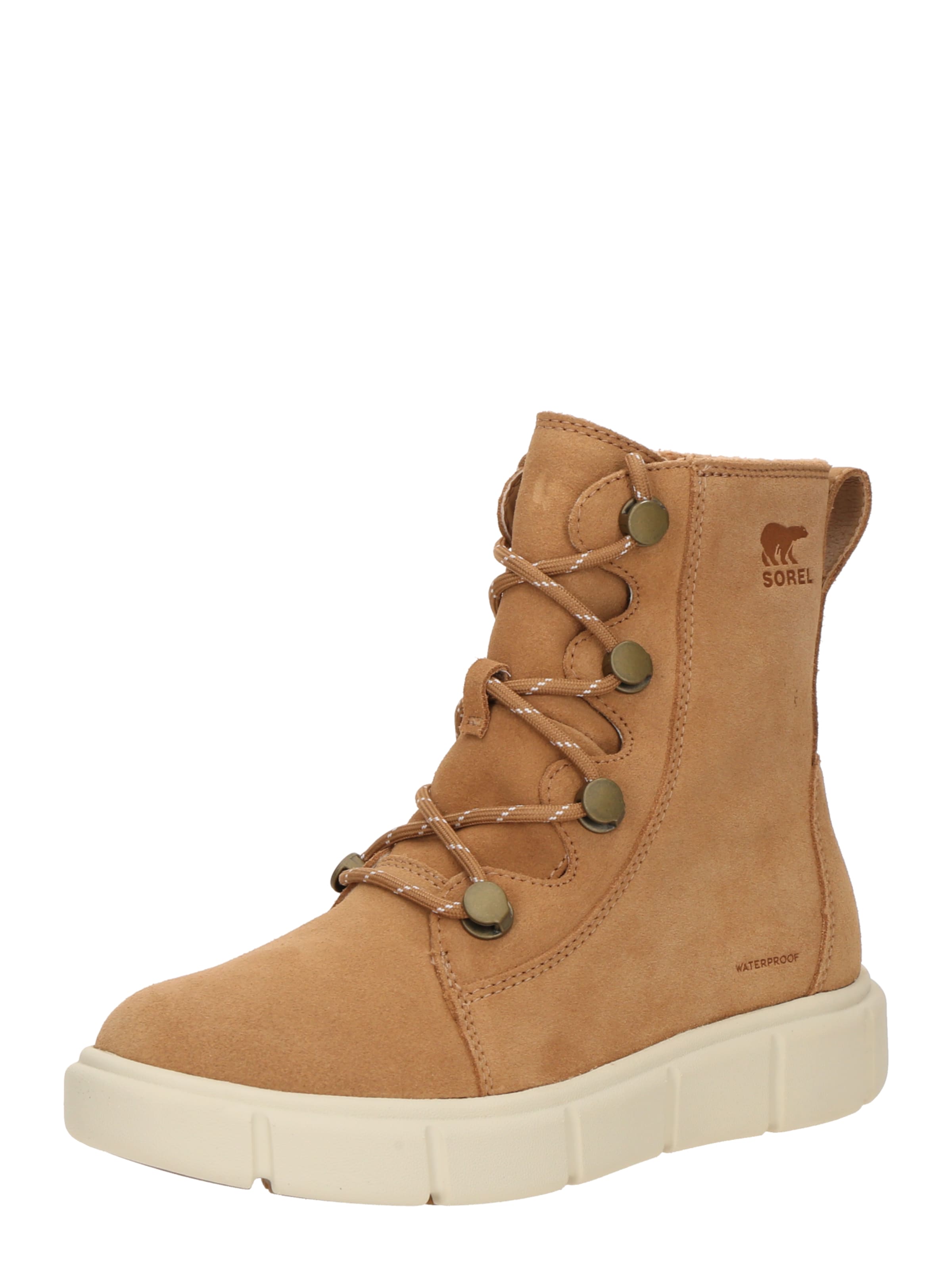 SOREL Snørestøvletter 'EXPLORER III JOAN' i brun: forside