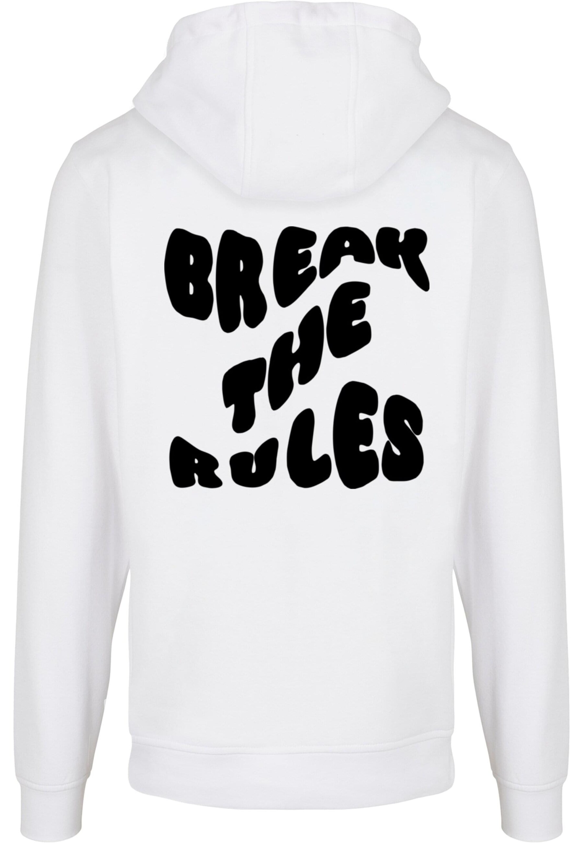 Merchcode Sweatshirt 'Break The Rules' in Weiß