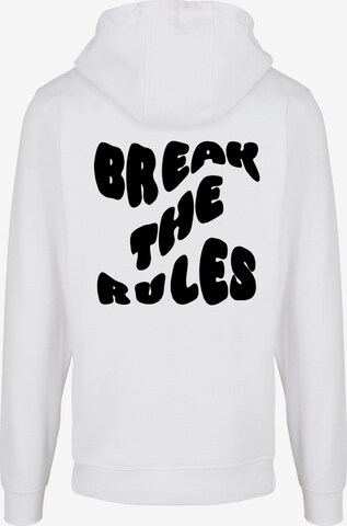 Sweat-shirt 'Break The Rules' Merchcode en blanc