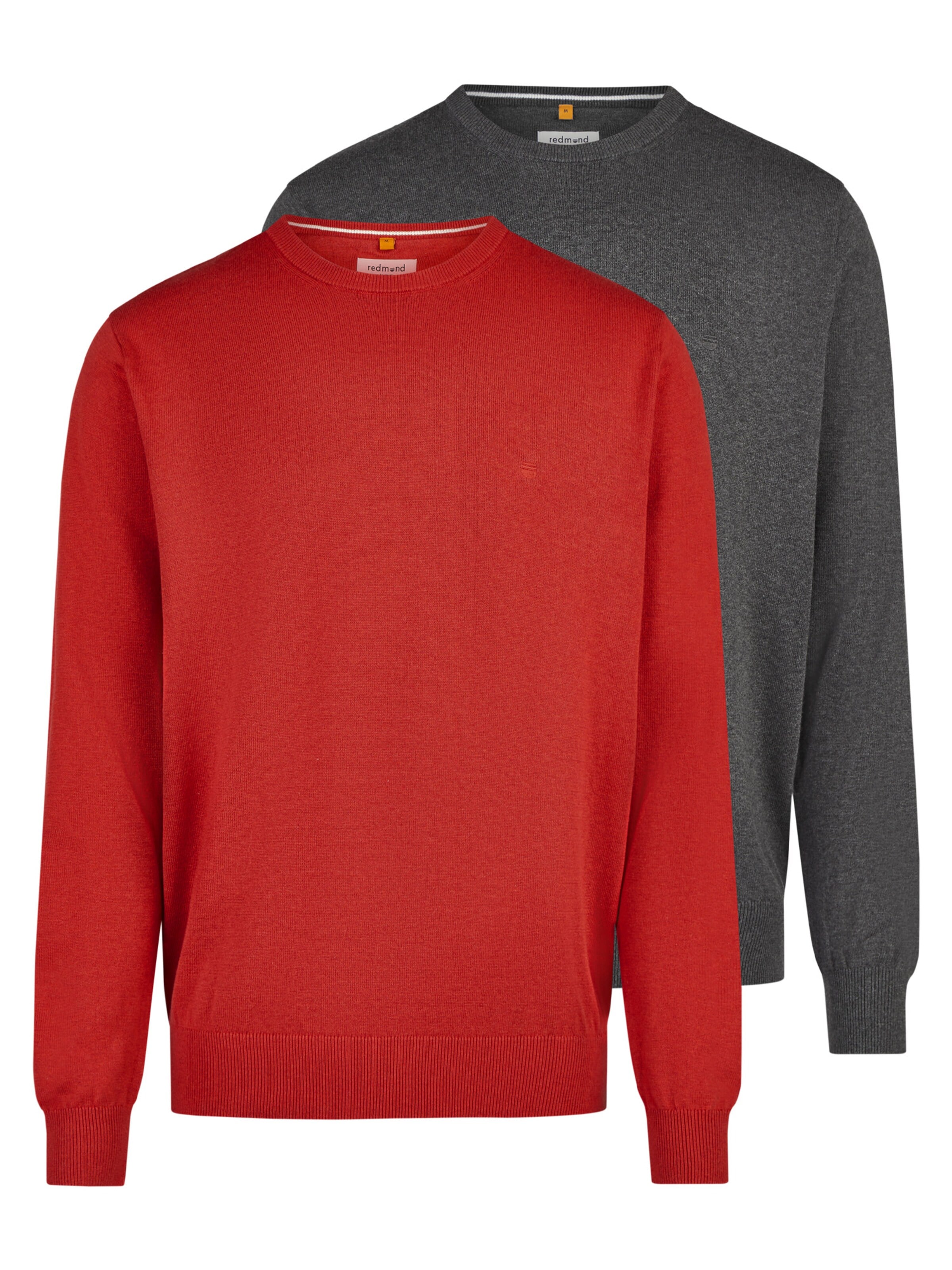 redmond Trui 'Basic' in Rood: voorkant
