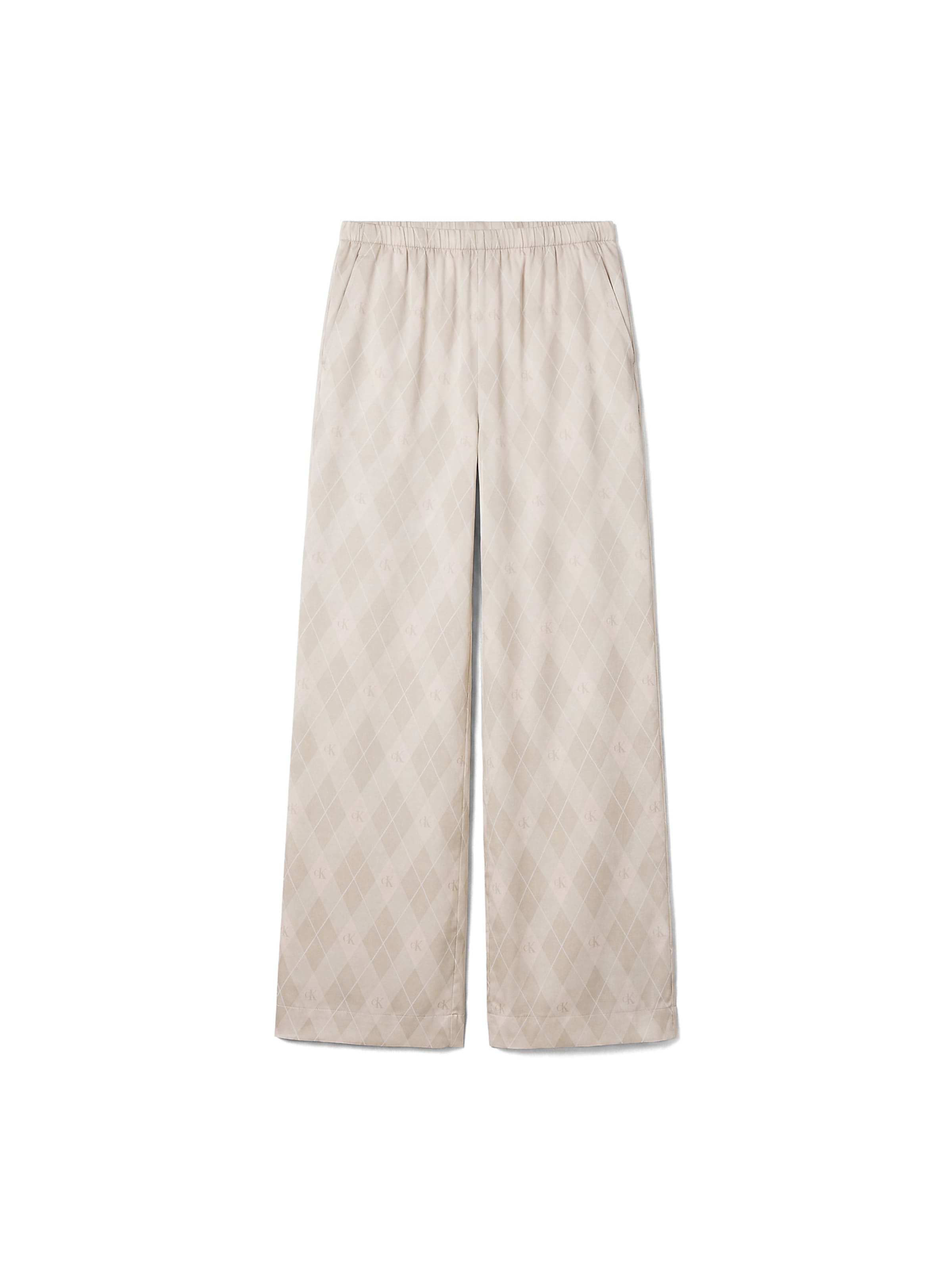 Pantalon de pyjama Calvin Klein en beige : devant