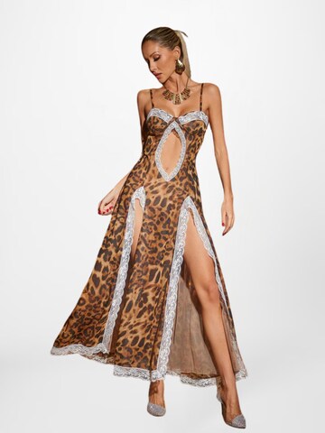 Mew Mews Dress 'Kiran' in Brown: front
