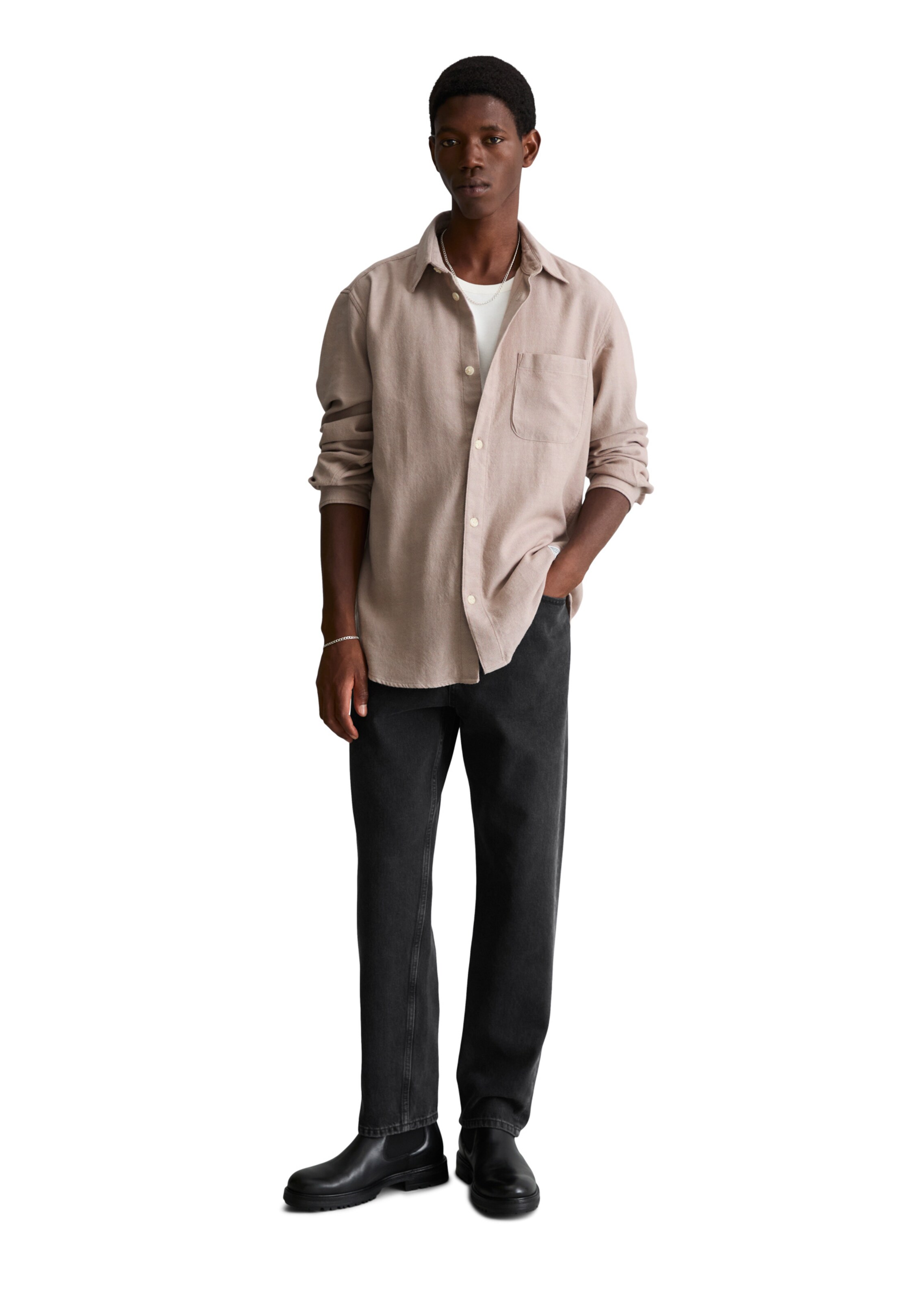 Marc O'Polo DENIM Regular fit Button Up Shirt in Beige: front
