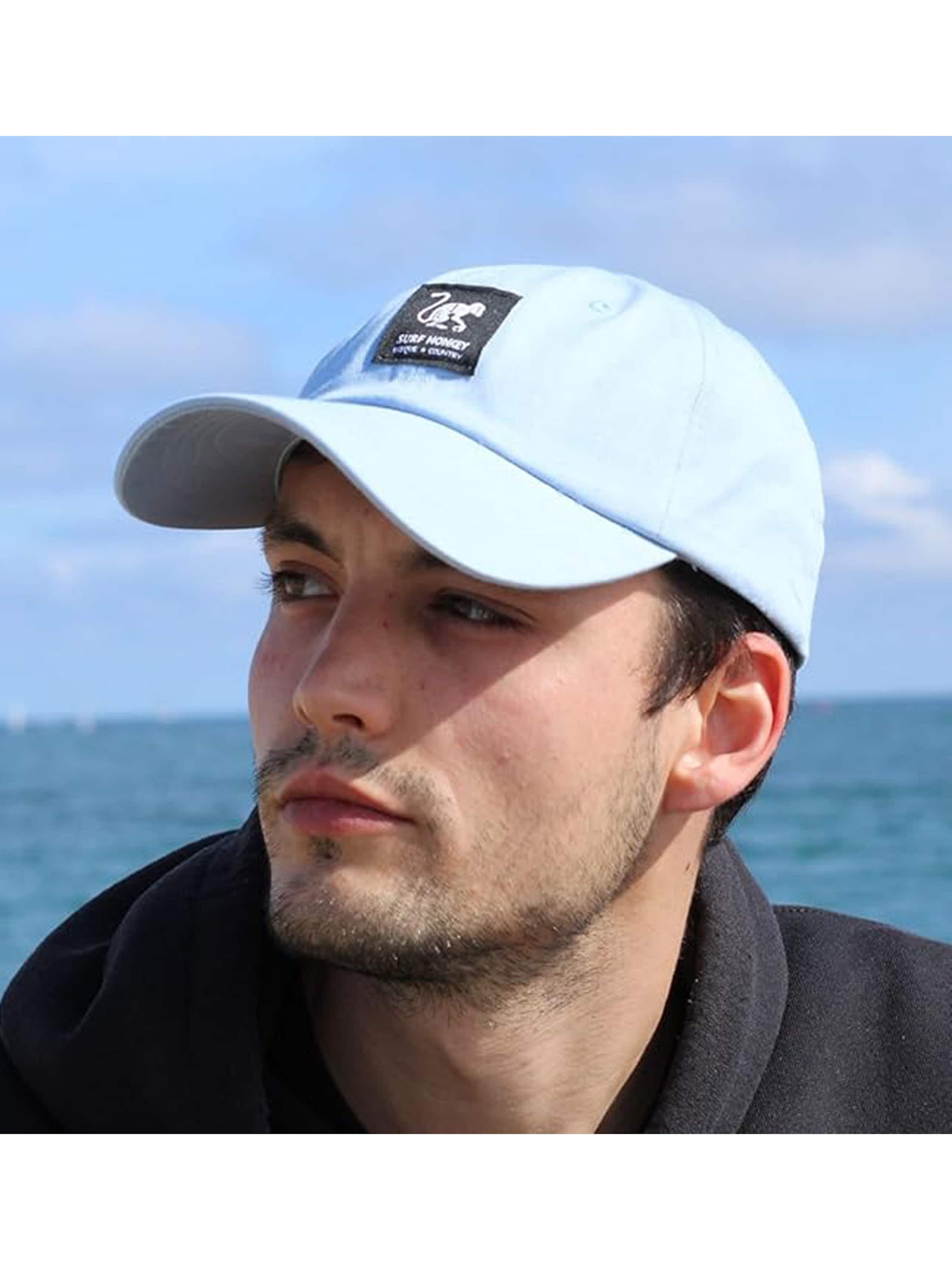 Surf Monkey Athletic Cap in Blue