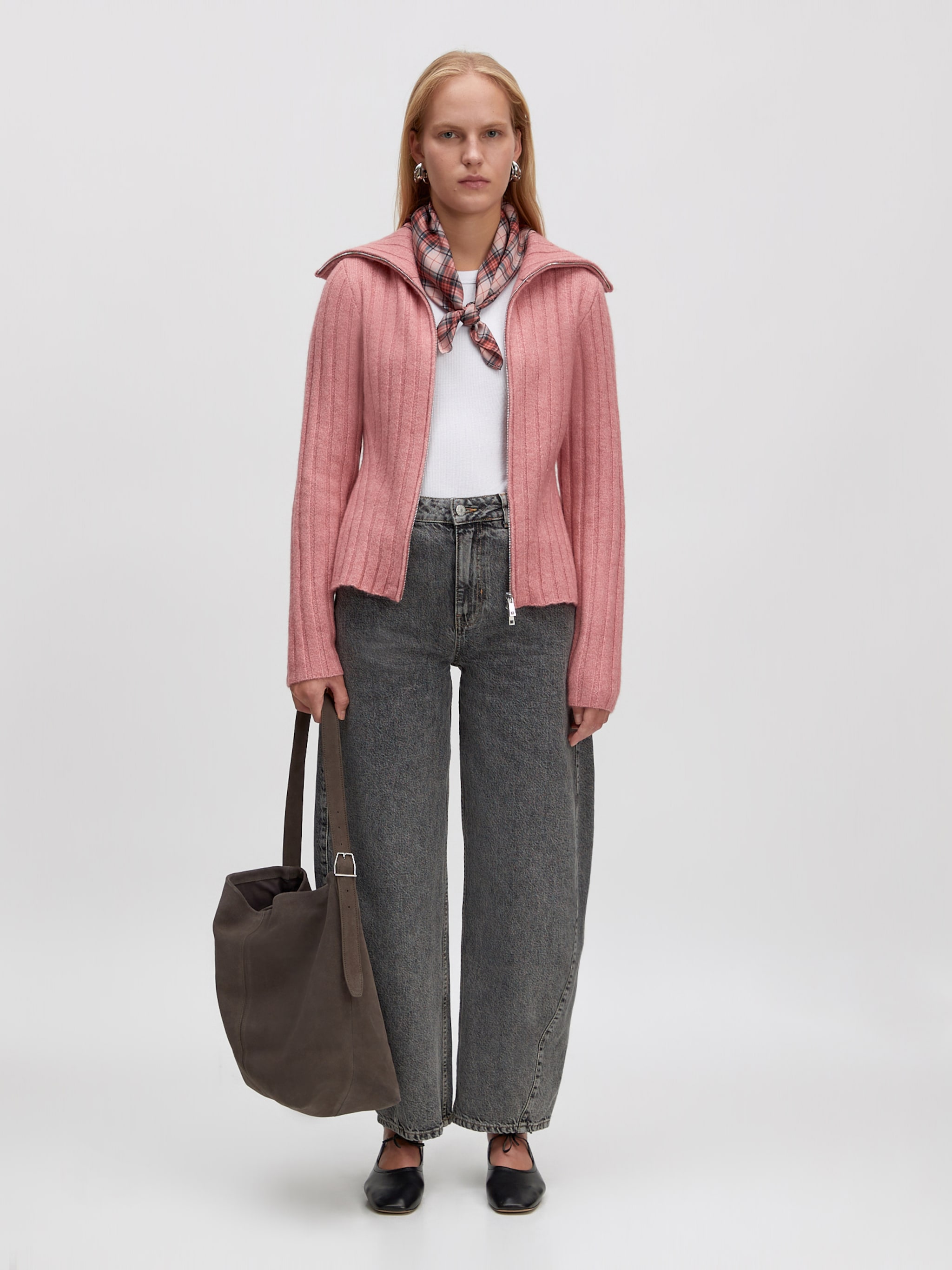 EDITED Producten Gebreid vest 'Lillie Wool' Pink