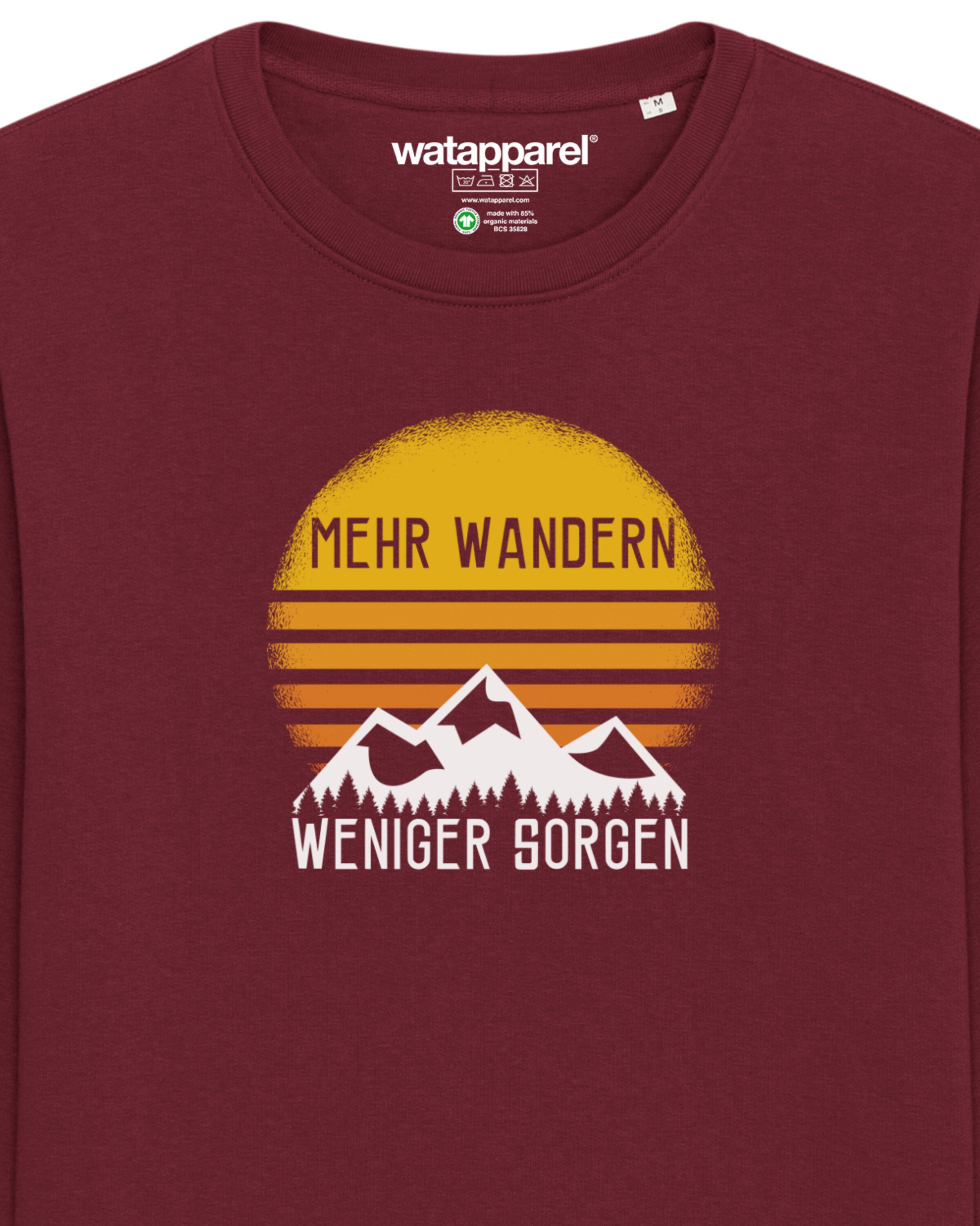 Felpa ' Mehr Wandern ' di Watapparel in rosso