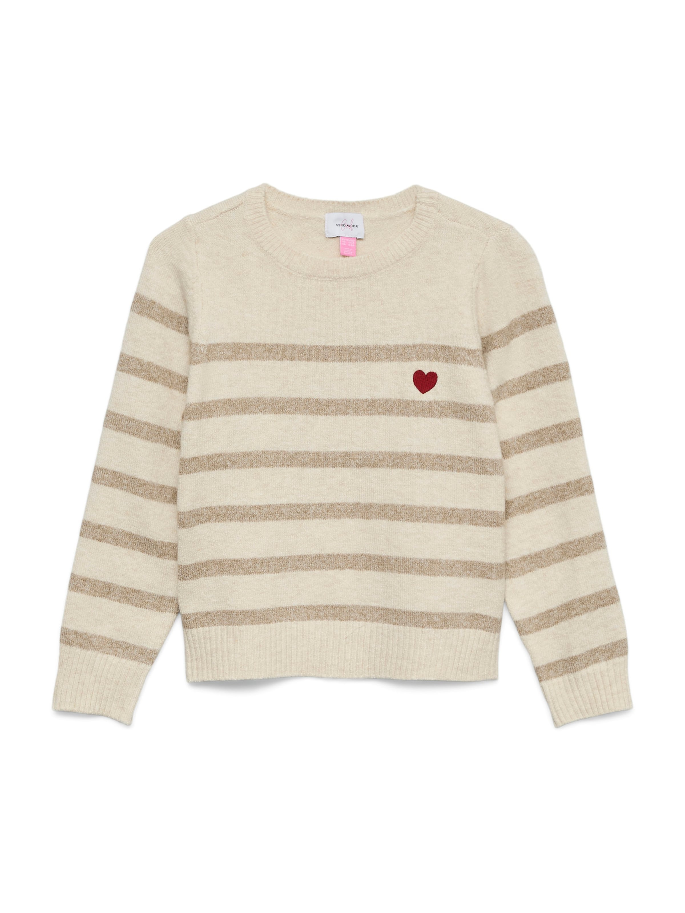 Vero Moda Girl Trui 'VMDoffy' in Beige: voorkant