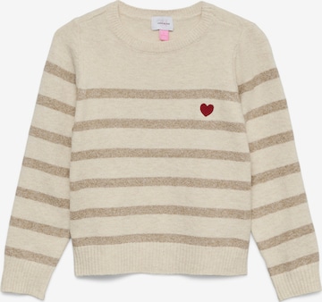 Vero Moda Girl Trui 'VMDoffy' in Beige: voorkant