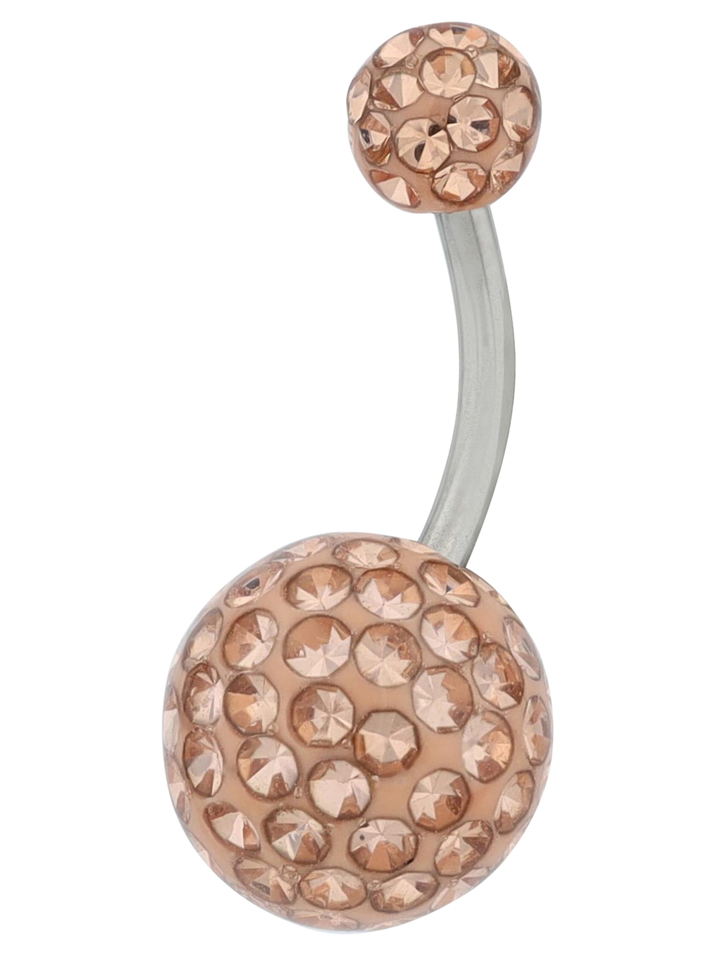Akzent Piercings 'langlebig' in Gold: front