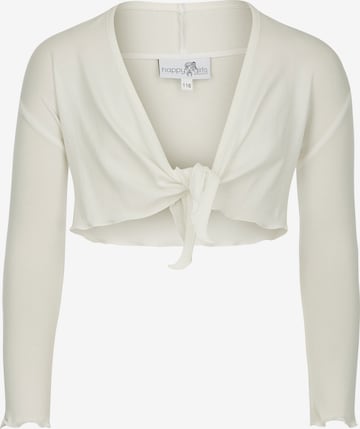 Geacă tricotată de la happy girls pe bej: față