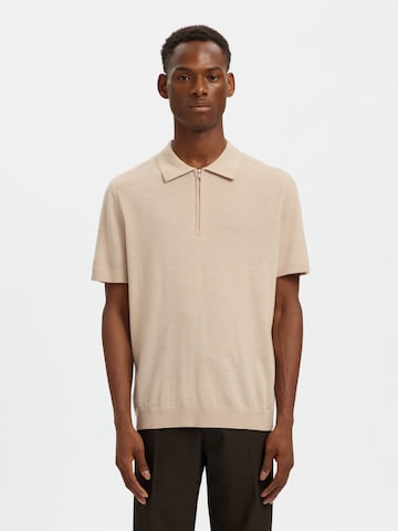 Pull-over SELECTED en beige : devant