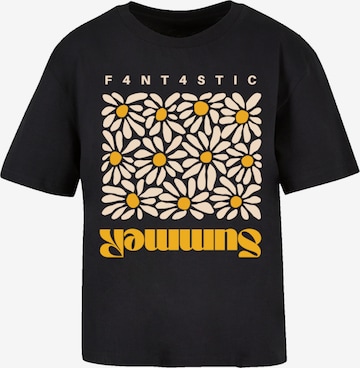F4NT4STIC Shirt 'Summer Sunflower' in Zwart: voorkant