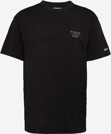 melns Tommy Jeans T-Krekls: no priekšpuses