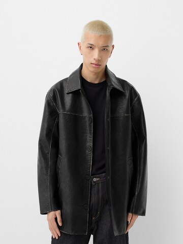 Bershka Between-season jacket in Black: front