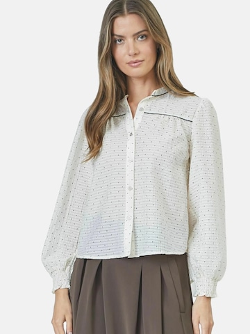 co'couture Blouse 'Francisca' in Wit: voorkant
