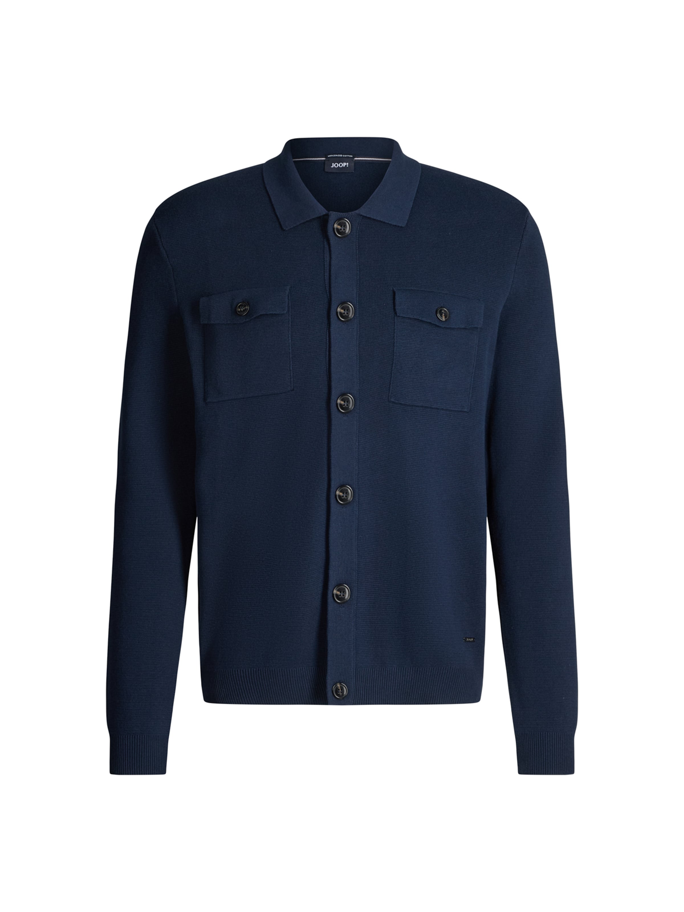 JOOP! Gebreid vest 'Owero' in Blauw: voorkant