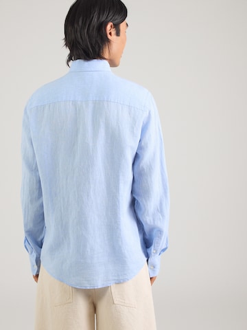 Coupe regular Chemise 'Tahaka' Bruun & Stengade en bleu