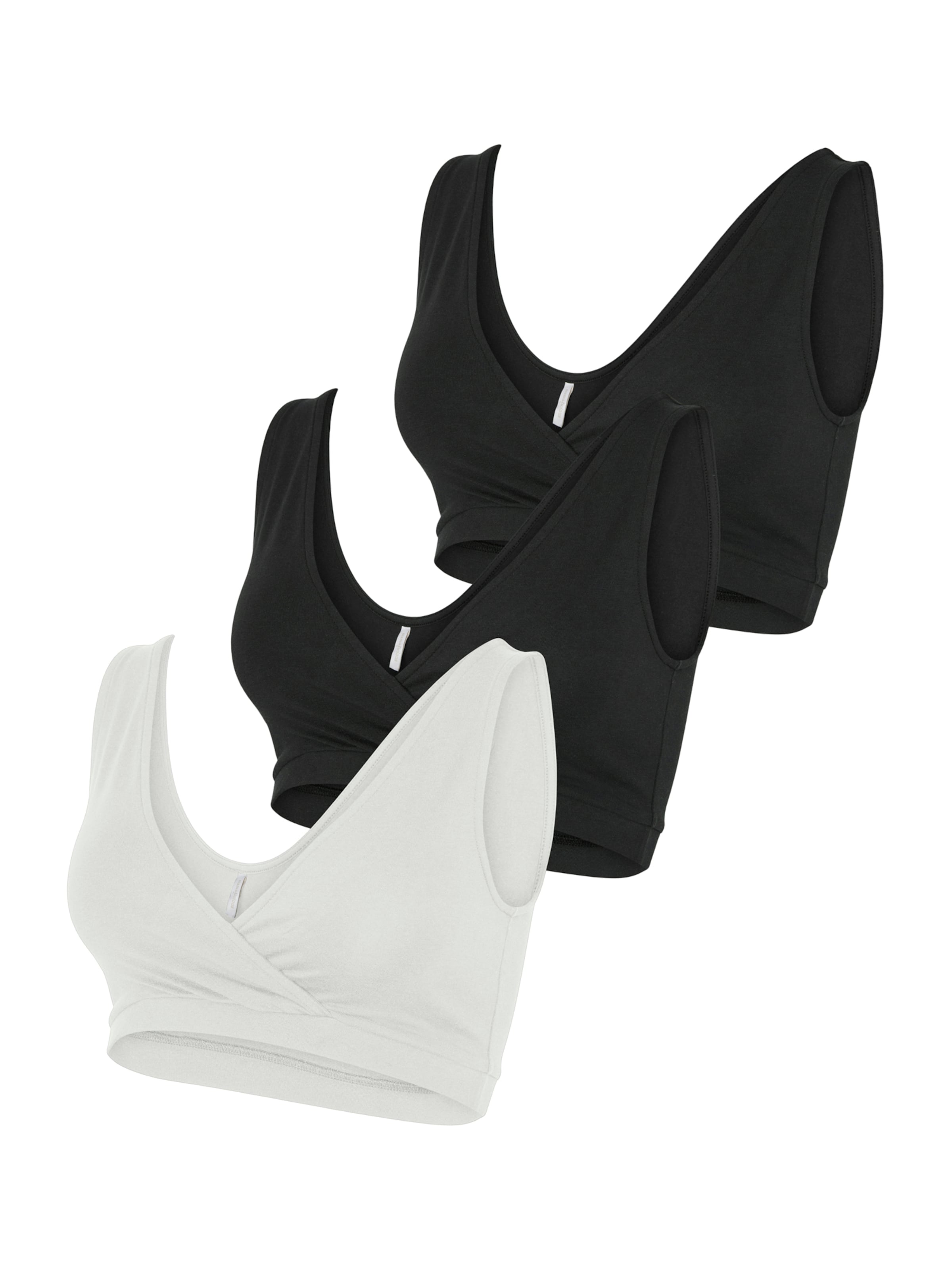 MAMALICIOUS Triangel BH 'MLMelisa' in Schwarz: Vorderseite