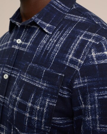 WE Fashion Regular fit Button Up Shirt in Blue