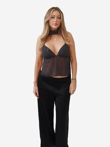 Hiccup Top in Schwarz: Vorderseite