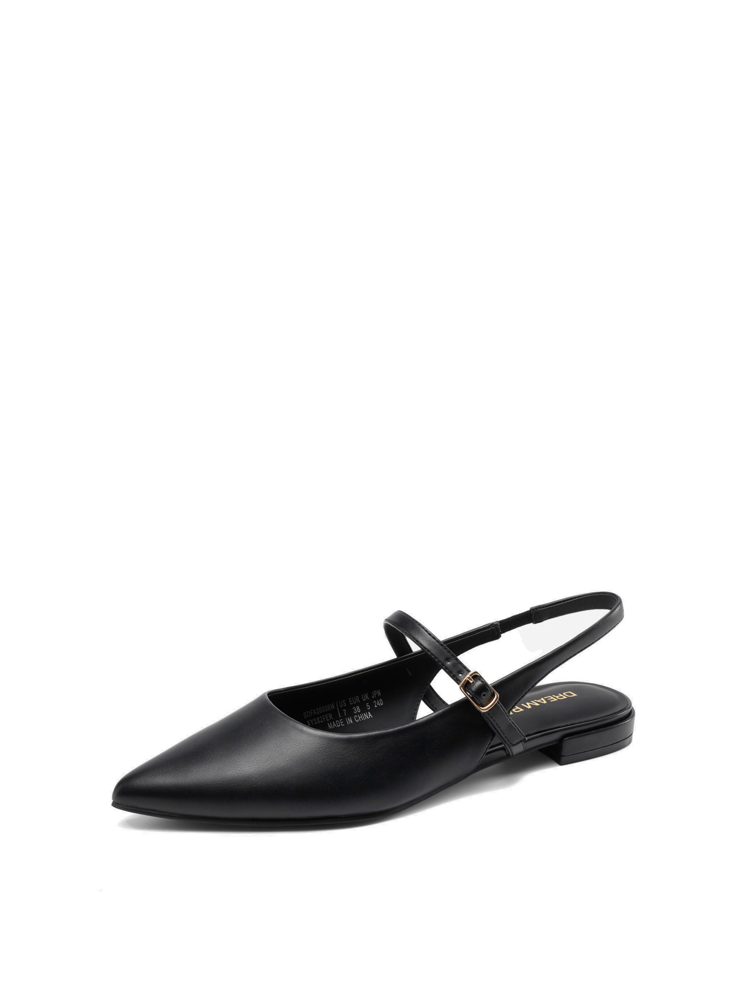 Dream Pairs Ballet Flats in Black: front