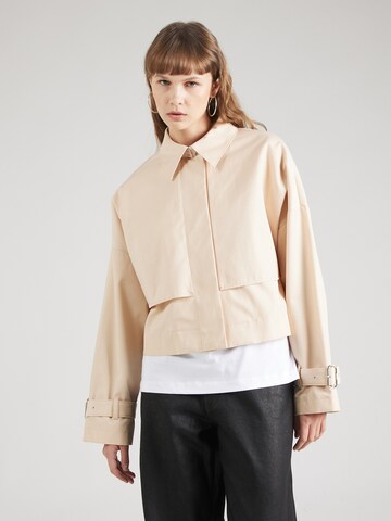 Veste mi-saison Calvin Klein en beige : devant