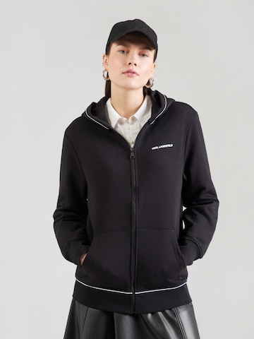 Karl Lagerfeld Sweatjacke in Schwarz: Vorderseite