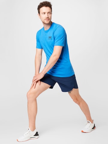 UNDER ARMOUR Functioneel shirt 'Sportstyle' in Blauw