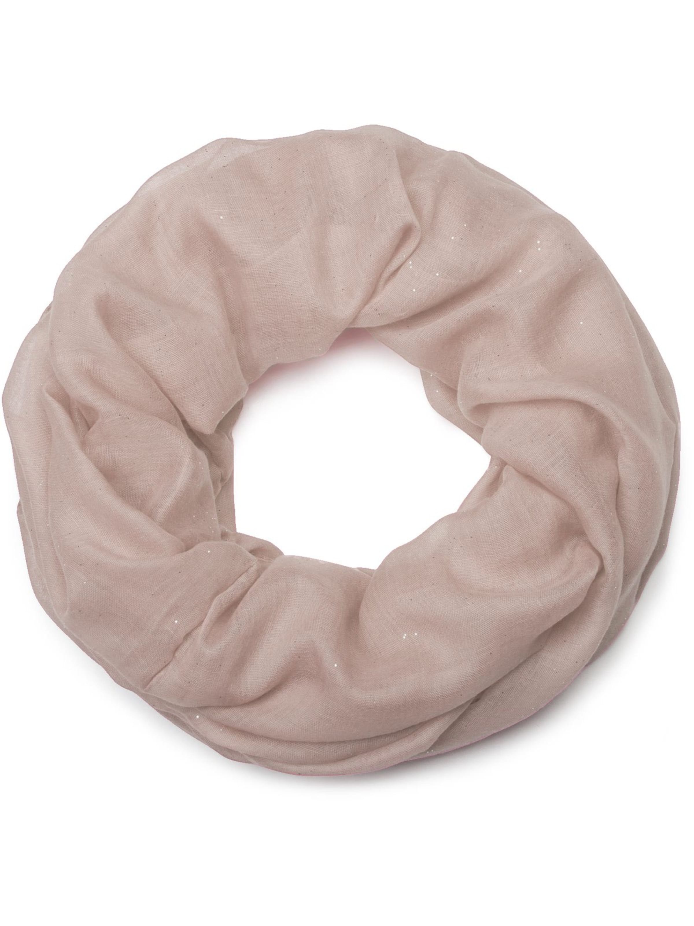 styleBREAKER Loop scarf 'Loop mit Glitzer unifarben' in Pink: front