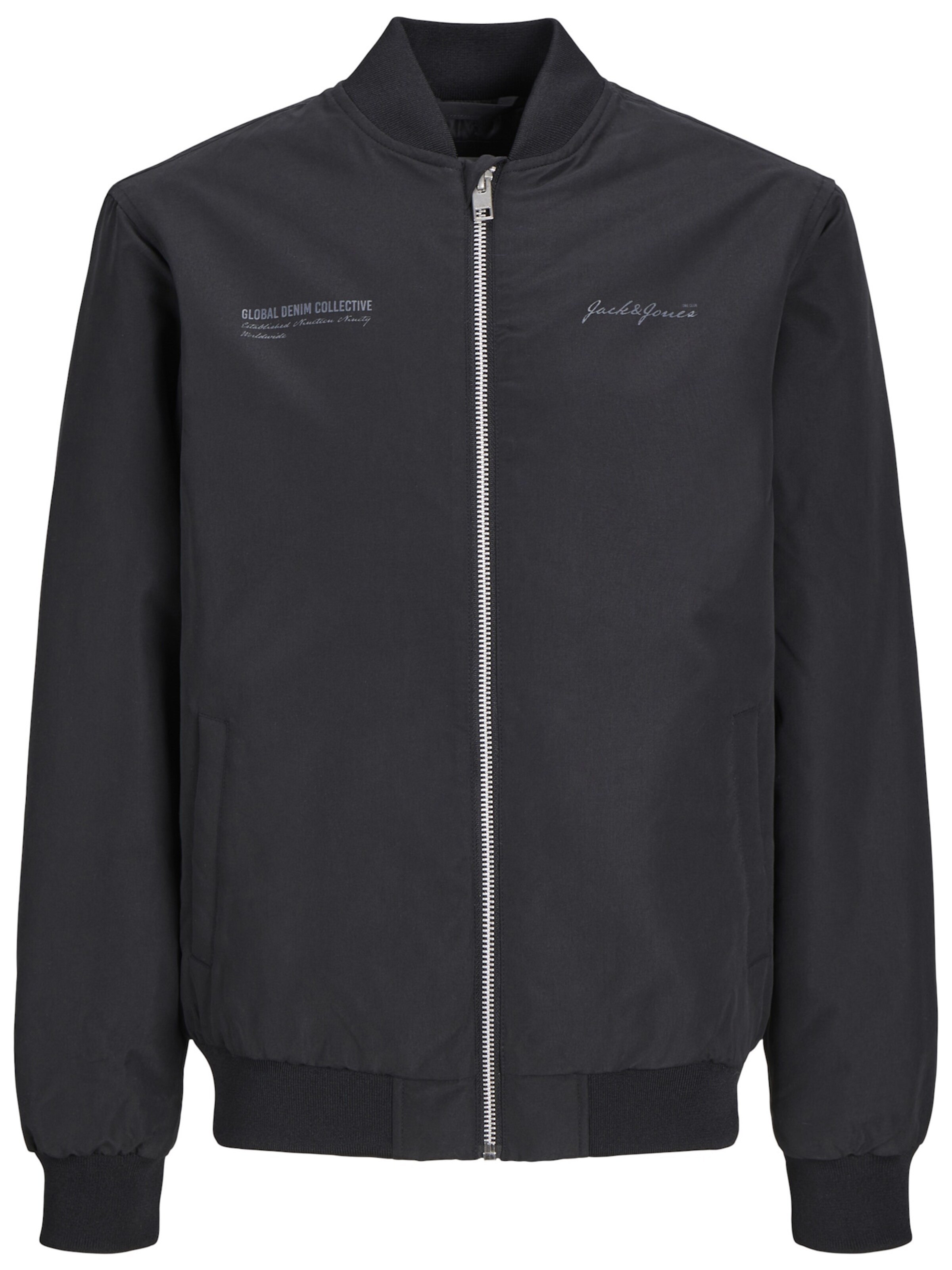 Jack & Jones Junior Between-season jacket 'Great' in Black: front