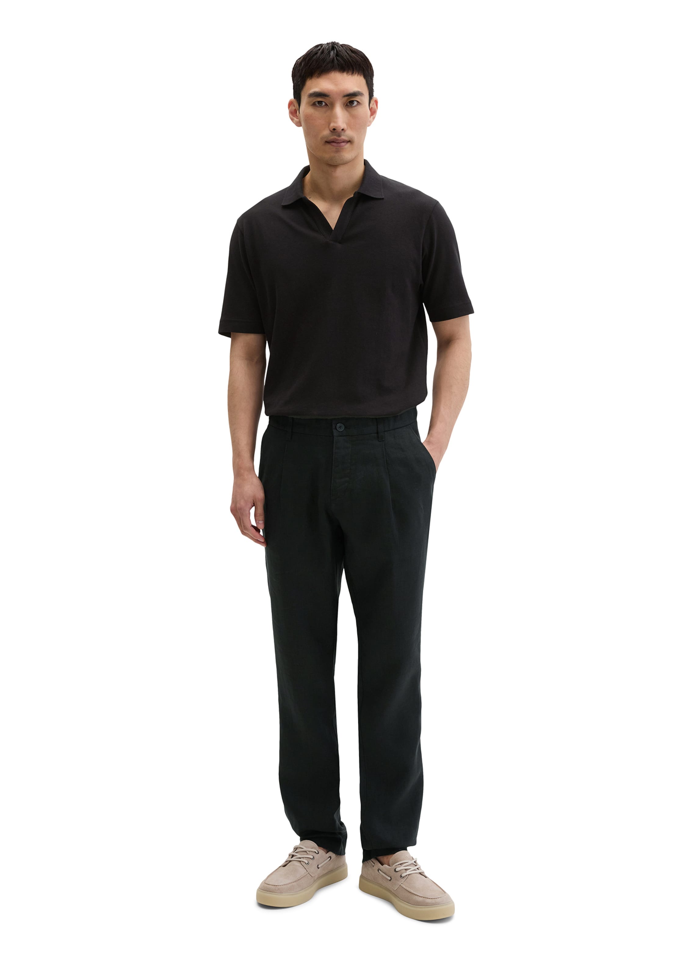 Effilé Pantalon à pince 'Osby' Marc O'Polo en noir