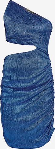Robe de cocktail faina en bleu : devant