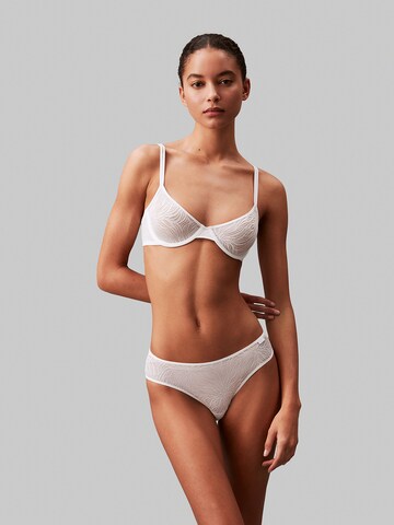 T-shirt Reggiseno 'Sheer Marquisette' di Calvin Klein Underwear in bianco: frontale