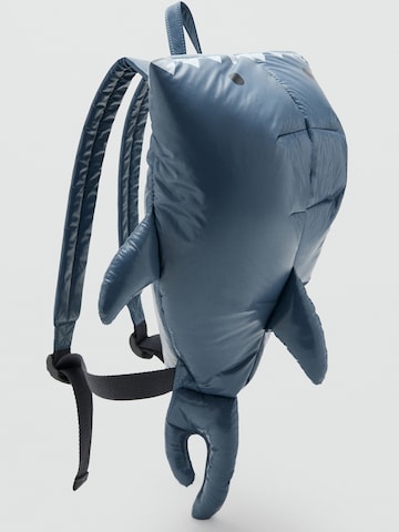 MANGO KIDS Reppu 'Shark' värissä sininen