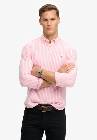 Chemise 'Oxford Preppy' Superdry & Co en rose : devant