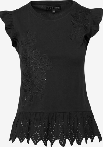 KOROSHI Blouse in Black: front