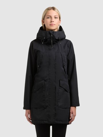 khujo Between-seasons coat 'AGEV' in Black: front