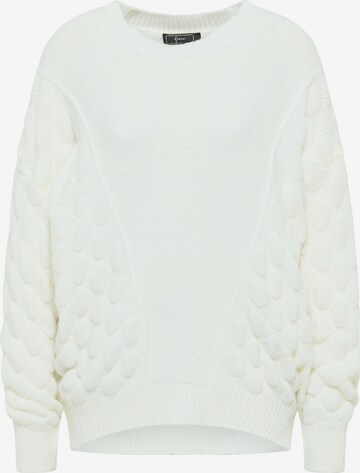 faina Oversized Sweater in White: front