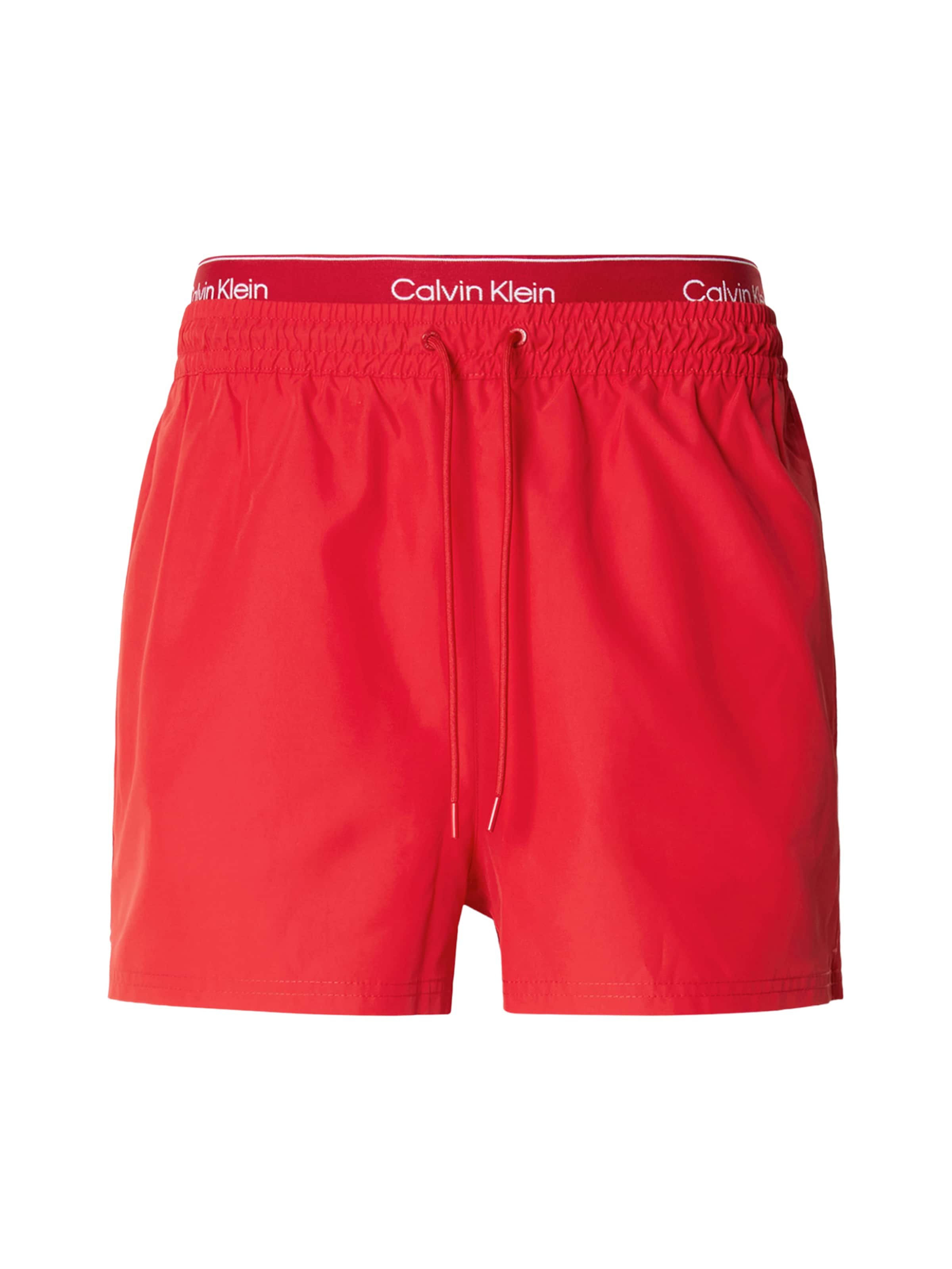 Calvin Klein Swimwear Plavecké šortky – červená: přední strana