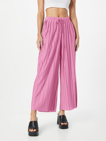 Wide Leg Pantalon 'Caren' ABOUT YOU en rose : devant