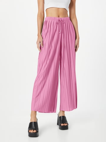 ABOUT YOU Wide leg Trousers 'Caren' in Pink: front