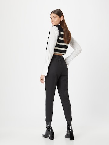 Sisley Regular Trousers with creases in Black