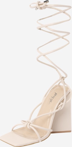 Sandales à lanières Nasty Gal en beige : devant